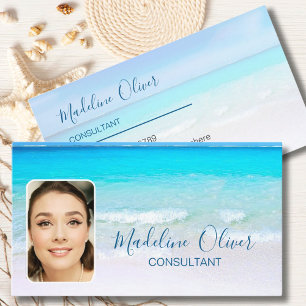 Photo Travel Professional Ocean Beach Sea Blue Business Card