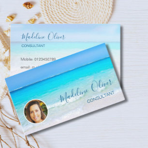 Photo Travel Professional Ocean Beach Sea Blue Business Card