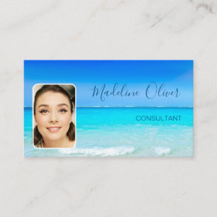 Photo Travel Professional Ocean Beach Sea Blue Business Card