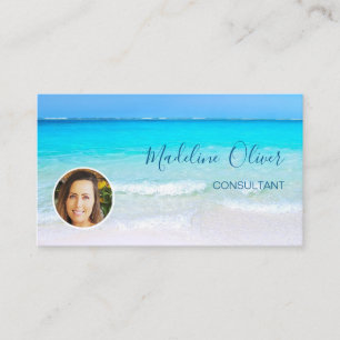Photo Travel Professional Ocean Beach Sea Blue Business Card