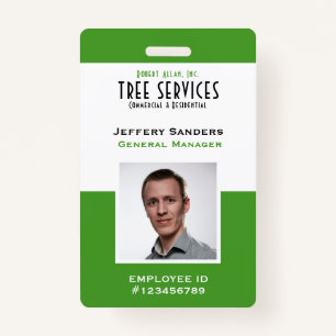 Photo Tree Service Employee Badge ID Badge