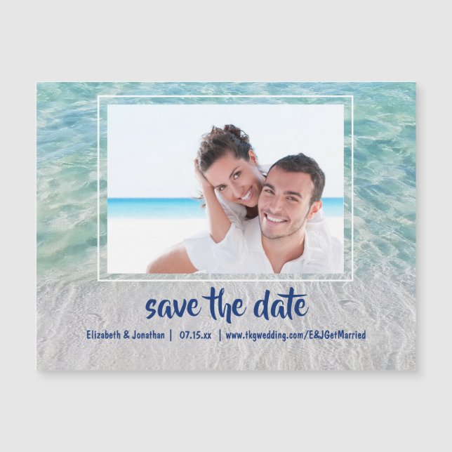 Photo Tropical Beach Destination Save The Date (Front)