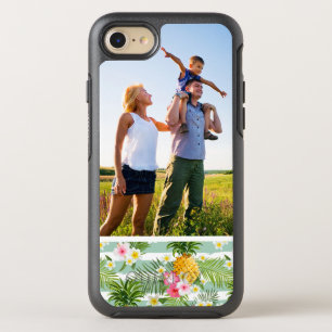 Photo Tropical Flowers & Pineapple Stripes OtterBox Symmetry iPhone 8/7 Case