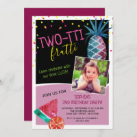 Photo Two-tti Frutti Watercolor 2nd Birthday Party