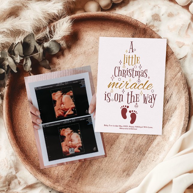 Photo Ultrasound Christmas Pregnancy Announcement (Creator Uploaded)