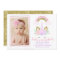 Photo Unicorn and Rainbow Birthday Invitation