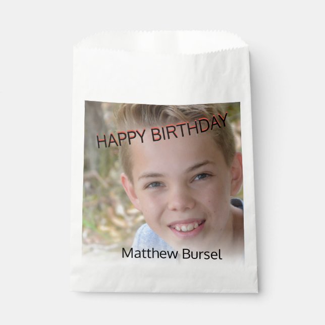 Photo Upload Create Your Own Fabulous Favour Bags (Front)