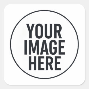 Photo Upload Sticker Waterproof Square Lable