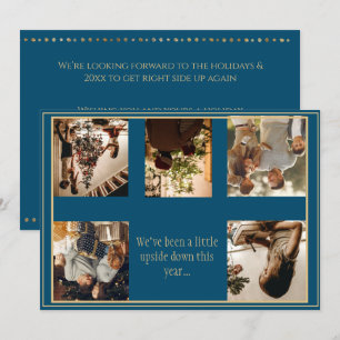 Photo Upside Down Christmas Xmas Holiday Card