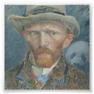 Photo: Van Gogh Self Portrait with Creepy Panda Photo Print