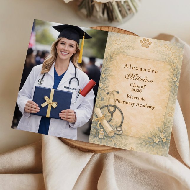Photo Veterinary White Coat Graduation Party Announcement (Creator Uploaded)