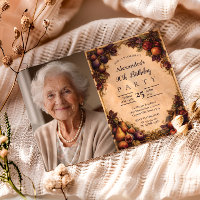 Photo Vintage Autumn Harvest Fruit 90th Birthday