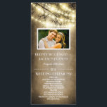 Photo Vintage Country Rustic Tree Wedding Programs Programme<br><div class="desc">Photo Vintage Country Rustic Tree Wedding Programs - features a vintage grunge background with tree branches at the top and string lights.  Change the demo photo to one of your own.</div>