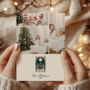 Photo Vintage Tarot Christmas Holiday Card