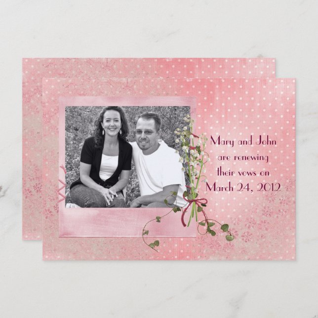 Photo Vow Renewal Invite (Front/Back)
