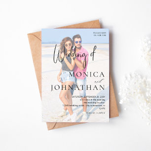 Photo VS Black & W Modern Wedding Invitation