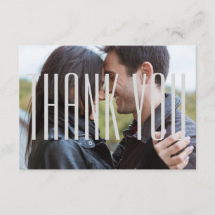 Photo W/ Empire Letters -3x5 Thank You Flat Card