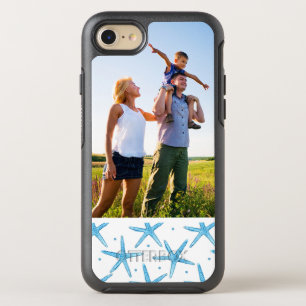 Photo Watercolor Blue Sea Stars Pattern OtterBox Symmetry iPhone 8/7 Case