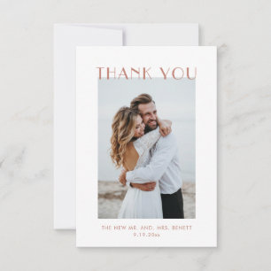 Photo Watercolor Boho Thank You Card