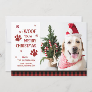 Photo We Woof you a Merry Christmas Holiday Card
