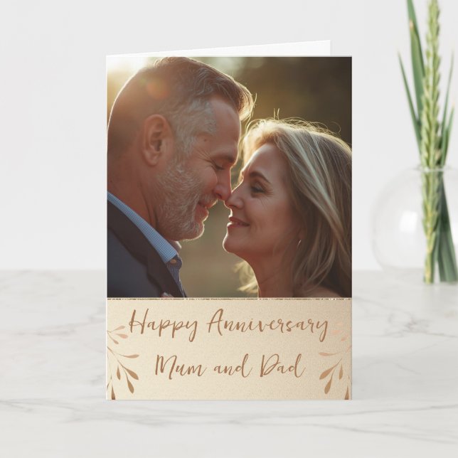 Photo Wedding Anniversary Card (Front)
