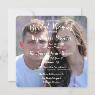 Photo Wedding Bridal Shower Invitation