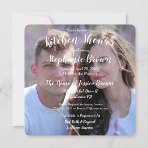 Photo Wedding Bridal Shower Invitation