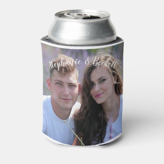 Photo Wedding Can Cooler (Can Back)