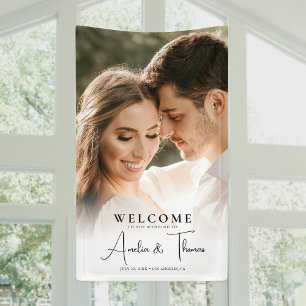 Photo Wedding Ceremony Welcome Banner