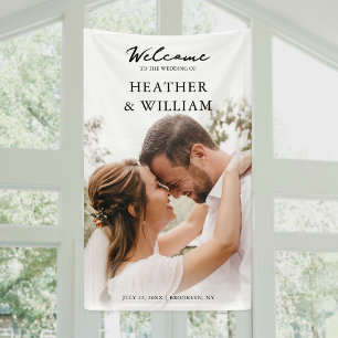 Photo Wedding Ceremony Welcome Banner