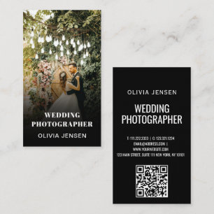 Photo Wedding Collage Photographer QR Code Frame  Business Card