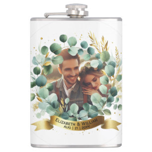 PHOTO Wedding Gift Newlyweds Anniversary Couples Hip Flask