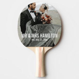 Photo Wedding Gift Personalised Ping Pong Paddle