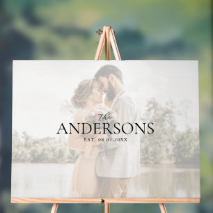 Photo Wedding Guest Signature Acrylic Sign