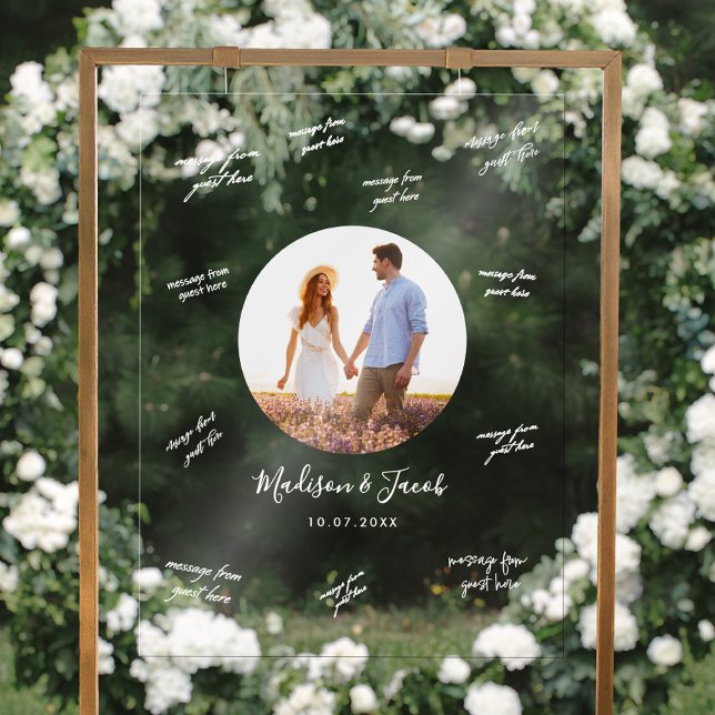 Photo Wedding Guest Signature Acrylic Sign (Creator Uploaded)