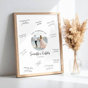 Photo Wedding Guestbook Signature Poster