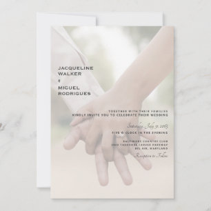 Photo Wedding Hands Modern Invitation