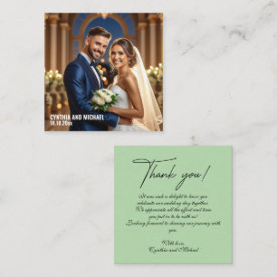 Photo Wedding Handwritten Thank You Card Note