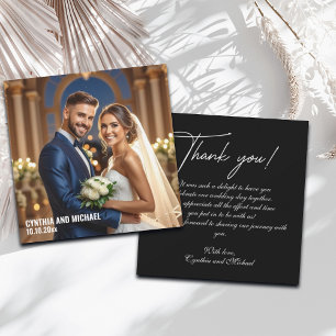 Photo Wedding Handwritten Thank You Card Note