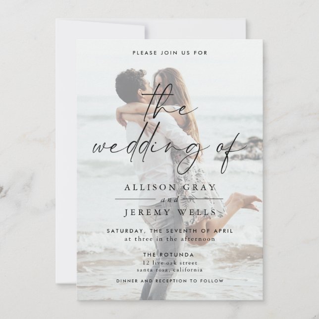 Photo Wedding Invitation (Front)