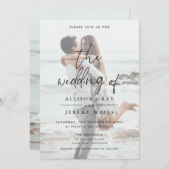 Photo Wedding Invitation (Front/Back)