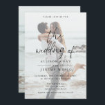 Photo Wedding Invitation<br><div class="desc">All aspects of this design can be edited (font,  text size,  or floral accents moved/removed) to fit your needs. Please contact me if you need help with this design.</div>