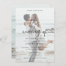 Photo Wedding Invitation