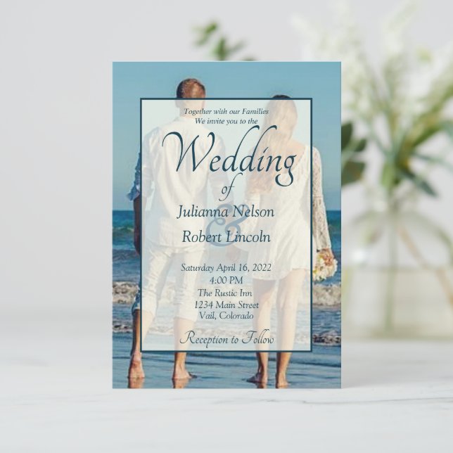 Photo wedding invitation (Standing Front)