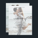 Photo Wedding Invitation<br><div class="desc">The digital download for this design can be found by clicking this link >> https://www.zazzle.com/collections/photo_wedding_suite-119199762584865171?rf=238187168869594910 This card features a handwritten font and modern minimalist design. Easily change the colours and edit *most* wording to meet the needs of your occasion. This invite is perfect for your contemporary, industrial, or bohemian wedding...</div>