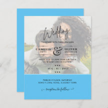 PHOTO WEDDING INVITATION Budget Overlay Text LeahG
