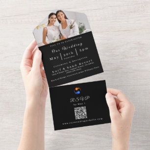 Photo Wedding Invitation-Twin Flames-LGBTQ- All In One Invitation