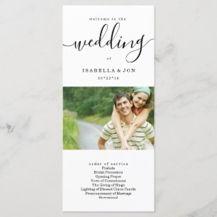 Photo Wedding Mass / Ceremony Program Fan Programme