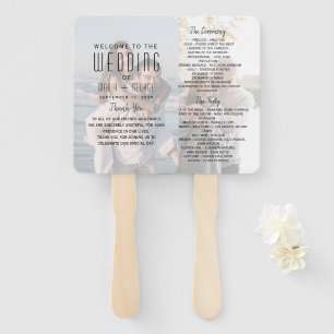 Photo Wedding Program Hand Fan