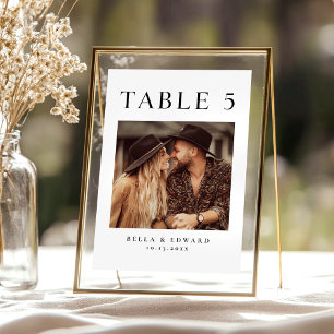 Photo Wedding Reception Table Number